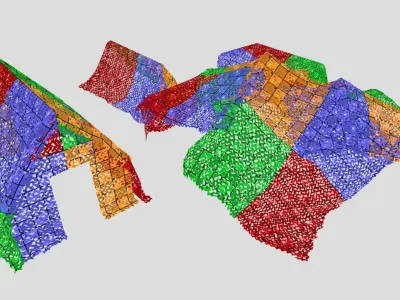 Camouflage netting Low-poly 3D model