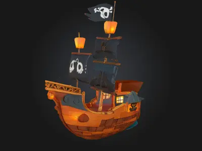 Pirate Galleon  Rule the Waves with Fear and Flair 3D model