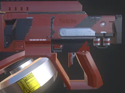 SCi-fi Plasma Fusion Gun  Free low-poly 3D model