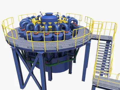 hidrociclones grandes 3D model