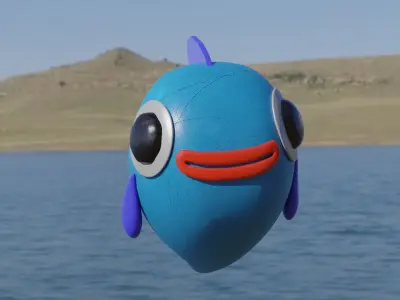 Cartoon Toy Fish Free 3D model