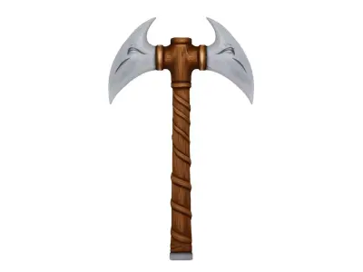 Stylized Medieval Axe Low-poly 3D model buy