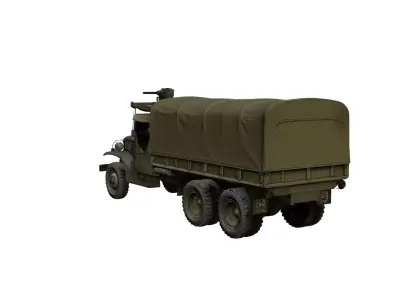 1940s Military Truck Vintage Army Cargo Transport Vehicle 3D model