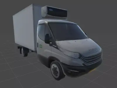 Iveco Dayli Box-refrigerated body Low-poly 3D model