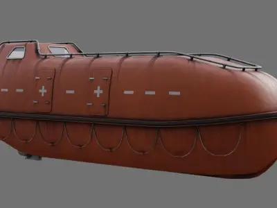 Lifeboat 1B Low-poly 3D model