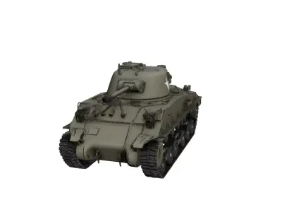 Sherman Tank High Detail Military Vehicle Free 3D model