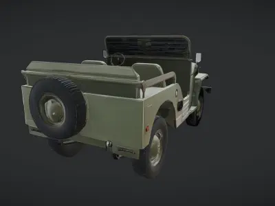 military-style off-road jeep 3D model