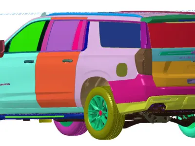 Chevrolet Suburban Premier 2021 Vehicle 3d scan model 3D model