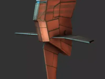 Spacecraft Cartoony Low-poly 3D model