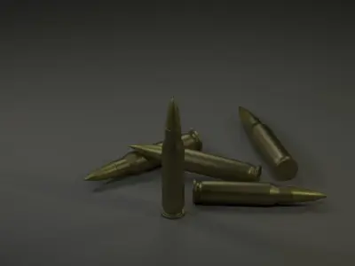 AK-47 Bullet Free 3D model