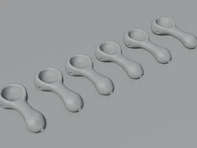 Weed Pipe Collection with multiple 4K Textures 3D model