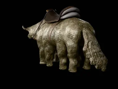 Tars Tarkas creature from mars Low-poly 3D model