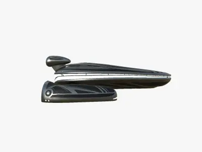 Alien Spaceship UFO H03 Dark Steel - Sci Fi Spacecraft Design Low-poly 3D model