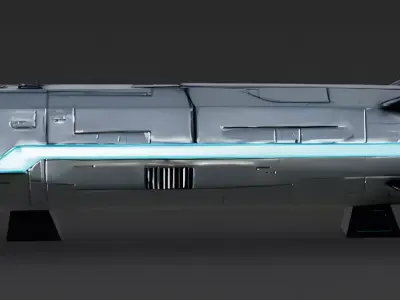 Realistic Sci-Fi Stealth Missile 3D Model Low-poly 3D model
