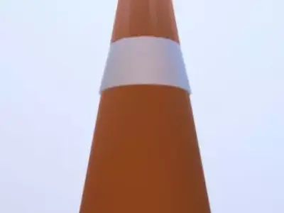Traffic Cone 3D model 6
