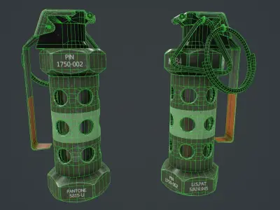 Stun Grenade - Low Poly Assets Low-poly 3D model