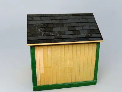 Eco Rail Track Signal Frame Box Old Steam Days Free 3D model