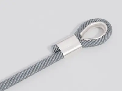 Steel Wire LowPoly Low-poly 3D model