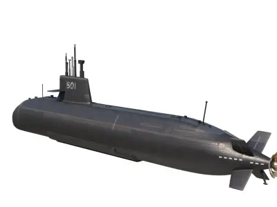 JMSDF Soryu-class submarine 16SS 3D model