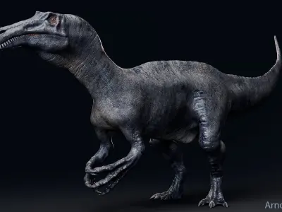 Dinosaur Suchomimus Tenerensis Unreal Engine and Unity Project Low-poly 3D model