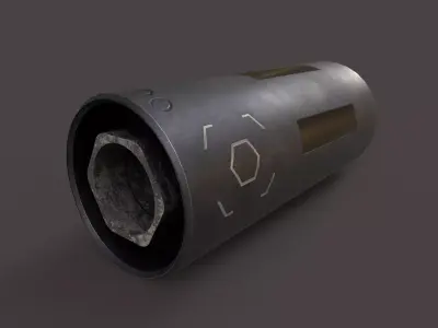 Silencer V5 Low-poly 3D model