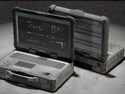 Game Ready Military Laptop Low-poly 3D model