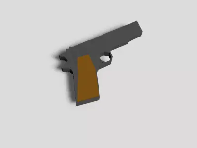 M1911 pistol - Low poly model Free low-poly 3D model