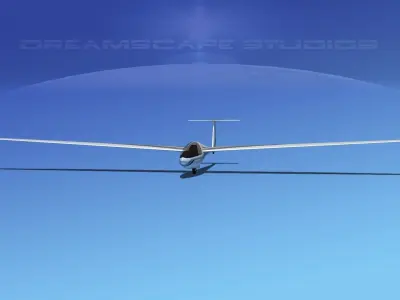 DG-400 17-Metre Motorglider V02 3D model