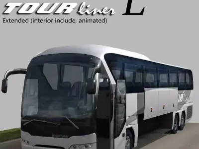 NEOPLAN tourliner L Extended Low-poly 3D model