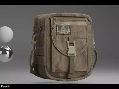 MILITARY POUCH 3D MODEL 3D model
