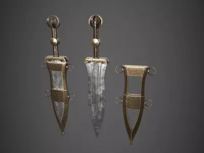 Dagger Ibera Low-poly 3D model