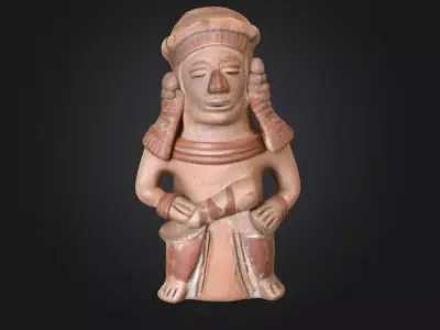 Aztec Sculpture Low-poly 3D model