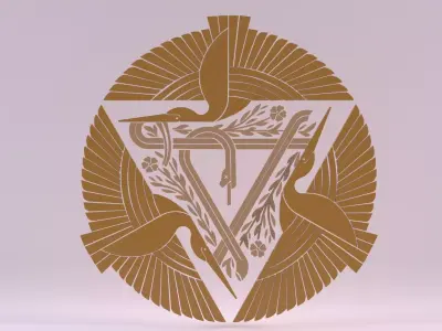 Egyptian Symbols - 025 Low-poly 3D model