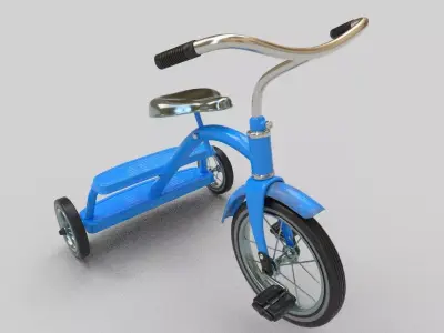 Tricycle Blue 3D model
