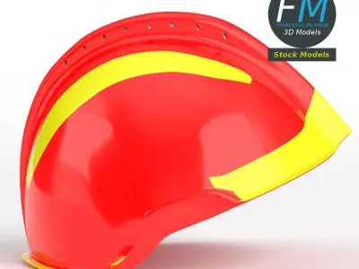 Helmet fire 3D model