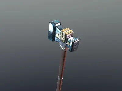Hammer - Mithril Low-poly 3D model