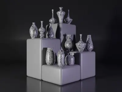 3D Vase Collection Free low-poly 3D model