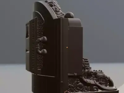 Steampunk Factory Bookend Unscaled 3D print model