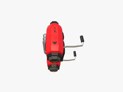 Jetpack Low Poly D02 - SciFi Character Design Low-poly 3D model