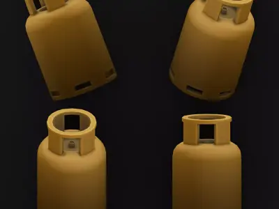 Stylized Gas Tank Free low-poly 3D model