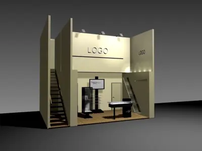Industrial Expo Stand 3D model
