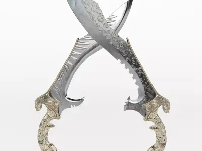 Kukri two swords 3D model
