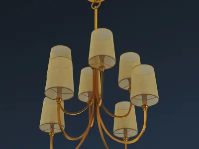 Chandelier Antique Nickel 3D model