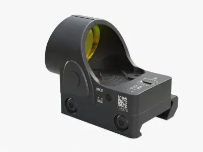 Trijicon SRO red dot sight Low-poly 3D model
