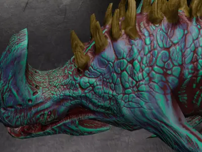 Monster Cave Low-poly 3D model