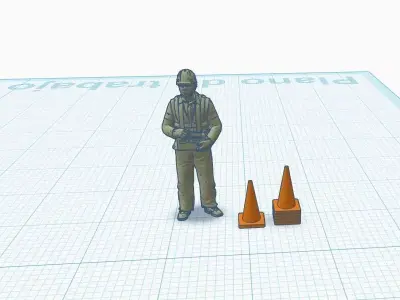 Traffic Cone Pack H0 1-87 Construction Site Diorama 3D print model