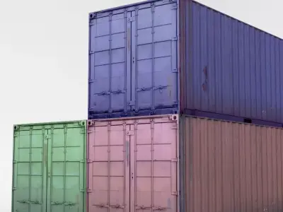Container 02 Low-poly 3D model