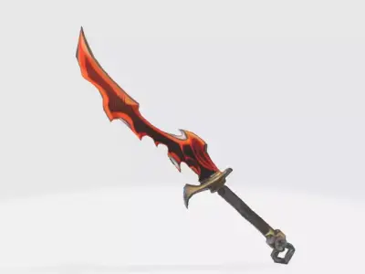 Inferno Blade Low-poly 3D model