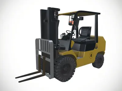 Industrial forklift 3D model
