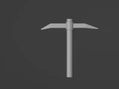 Low Poly Pickaxe Free 3D model